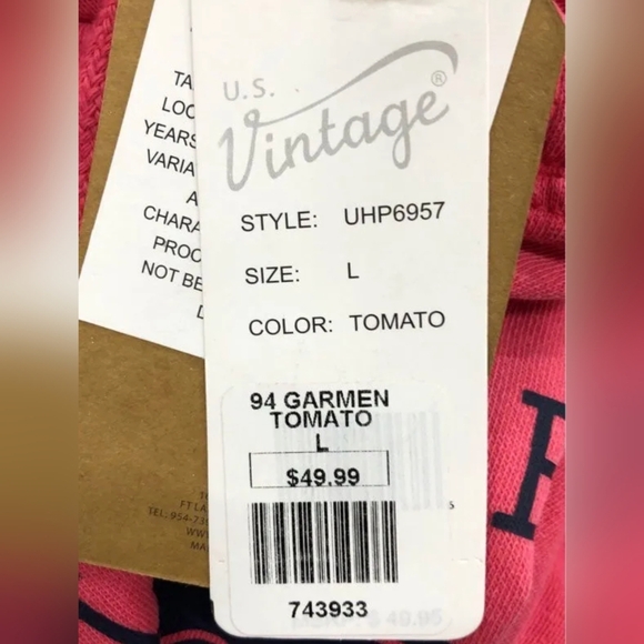 Clearwater Florida Classic Established Cotton Hoodie Sweatshirt Size L NWT - Picture 5 of 5